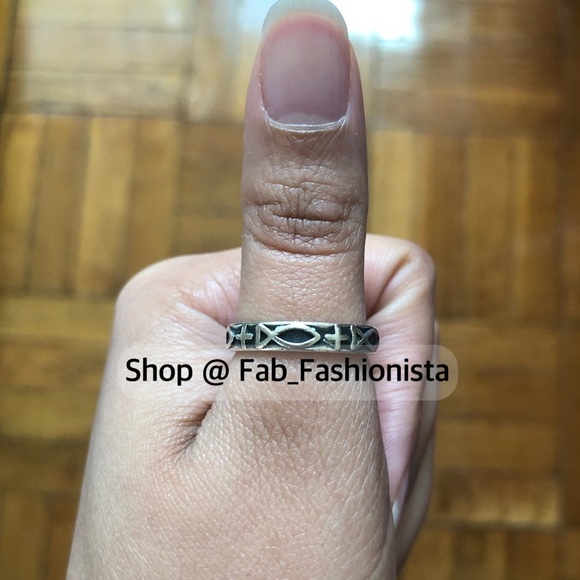 James Avery Ichthus cross ring retired rare size 6.75 - Picture 7 of 8